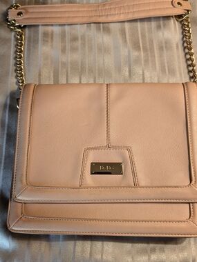 BCBG Blush Leather Like  Chain Shoulder Bag